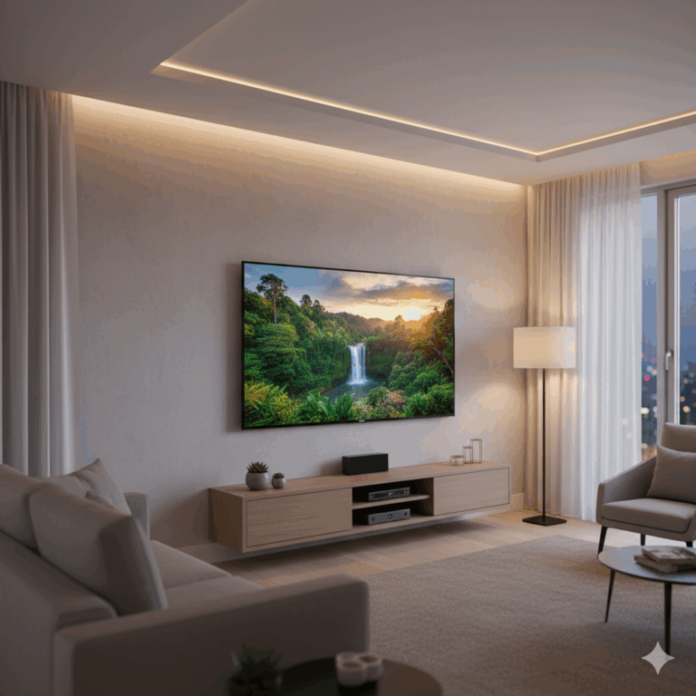 인치별 TV 시청 거리는 4K 기준 40°~30° 범위(대략 0.0304~0.0413×인치, m)로 잡으면 되며, 65인치는 약 2.0~2.7m, 75인치는 2.3~3.1m가 권장입니다. feat. TTM 리퍼몰