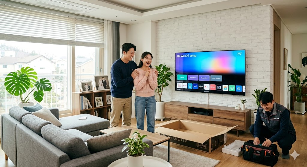 이사철 TV 업그레이드 가이드는 거실 거리 2.5m 이상이면 65~75인치로 한 단계 올리는 것이 합리적이며, 리퍼 TV를 활용하면 비용 부담을 크게 줄일 수 있다.